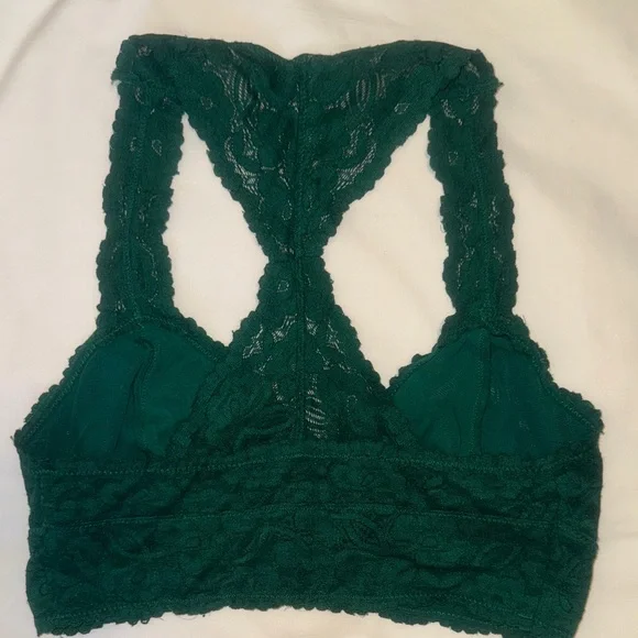 Free People Lace Bralette - Deep Green - Picture 2 of 2